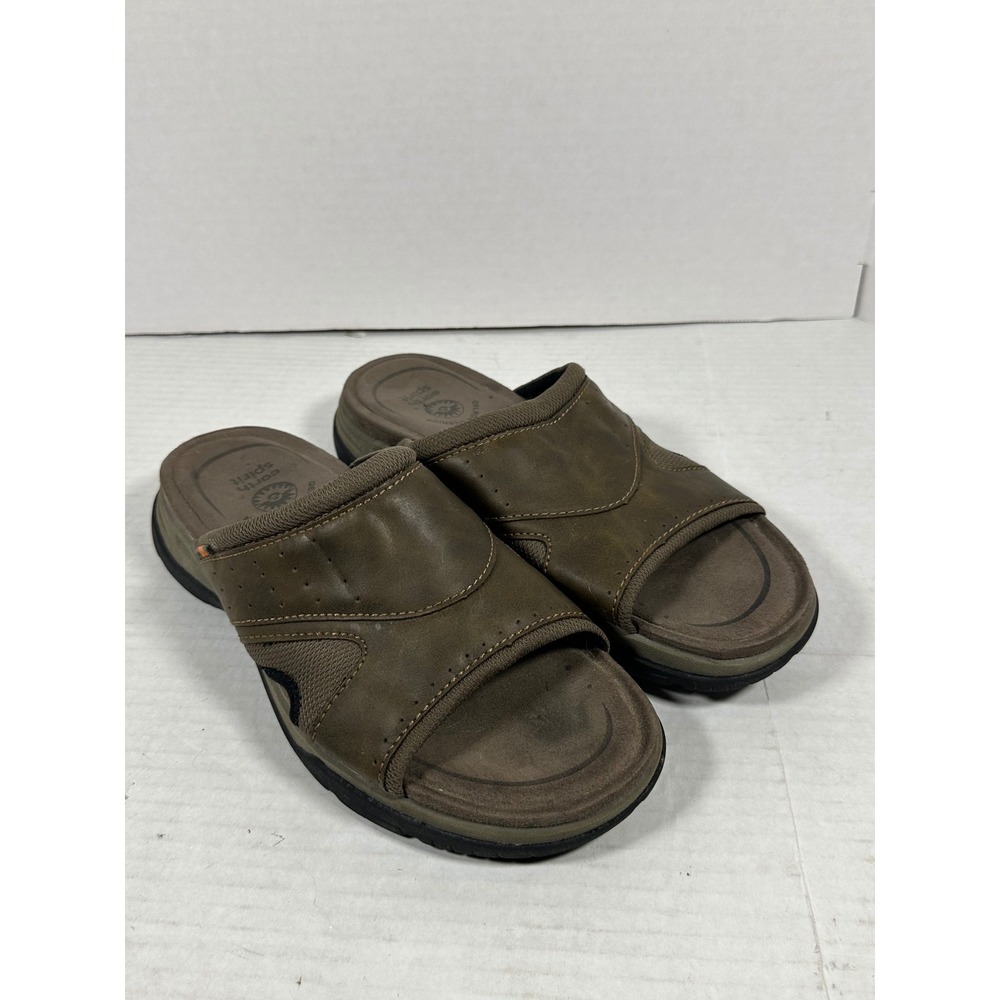 Earth Spirit Mens Brown Gelron Cushion Slide Sandals MNES21ER010 Size 10